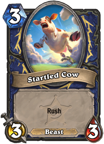 Startled Cow